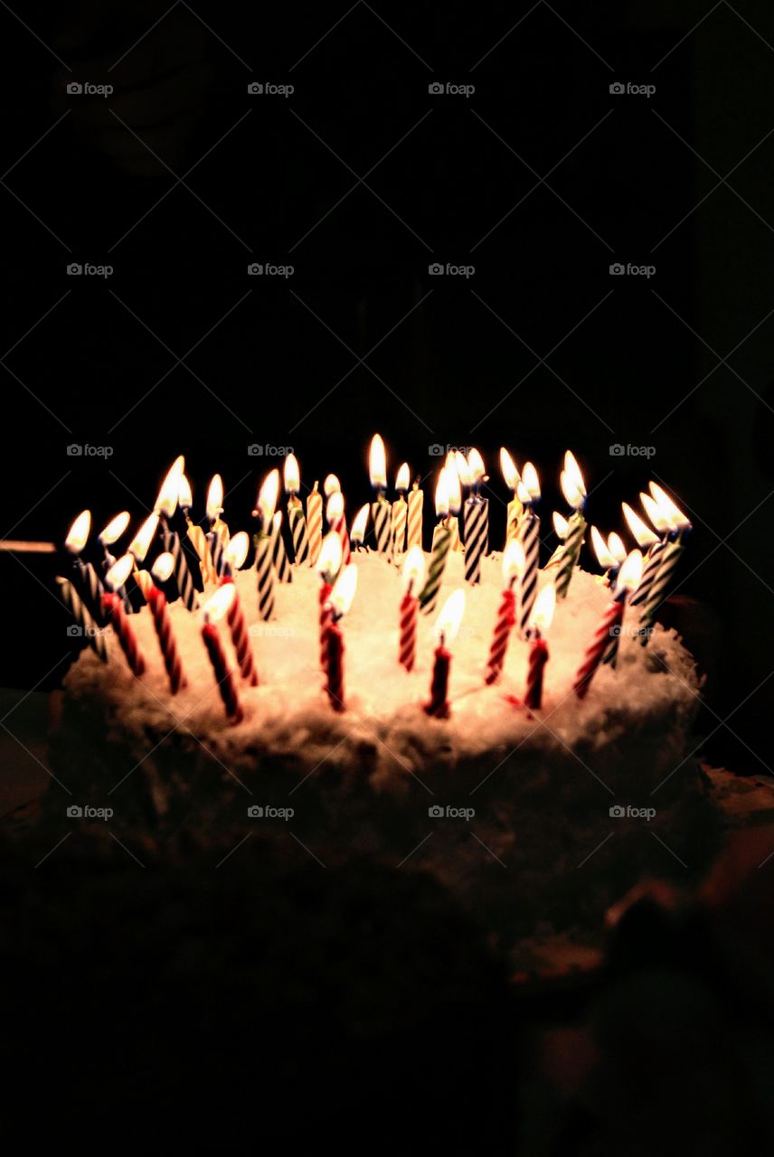 As one gets older, you realize that your simple candles can set a small fire. However, it sure is pretty to look at and celebrate with others. Let us celebrate!