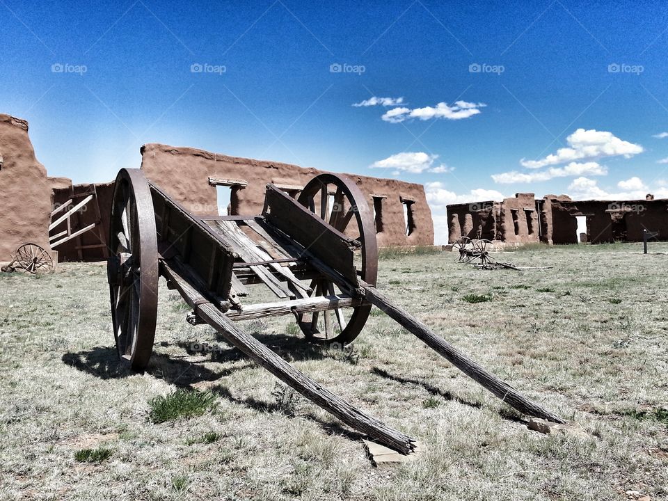 Wagon at Fort Union 