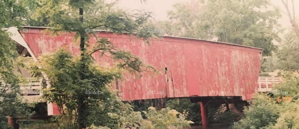 Rustic covered bridge 