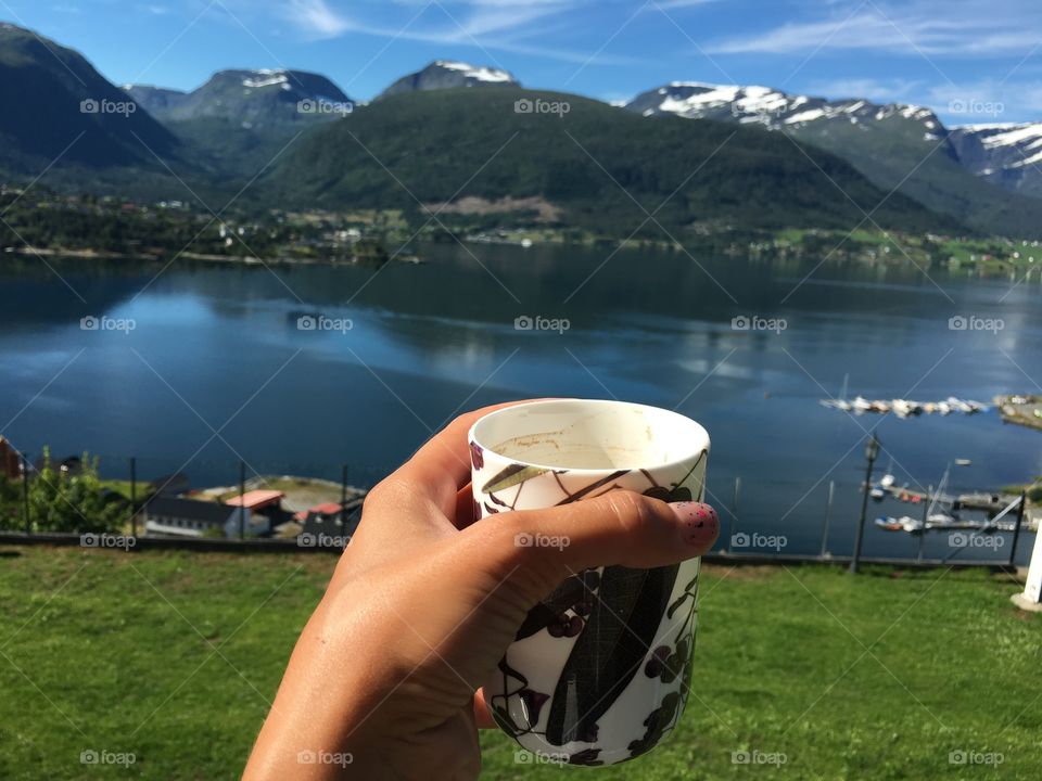 Morning coffee in Norway  