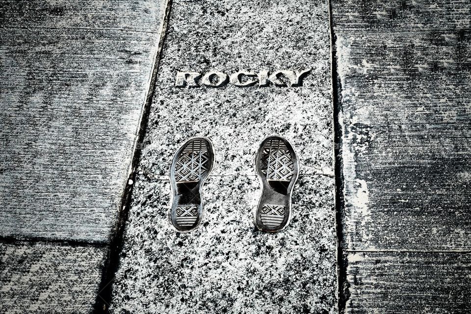 Footsteps of Rocky in Philadelphia
