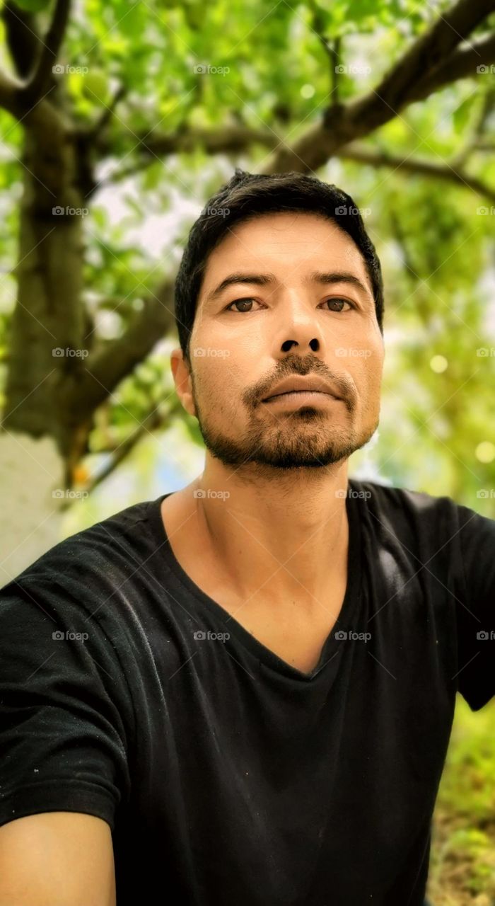 Selfie in the outdoors