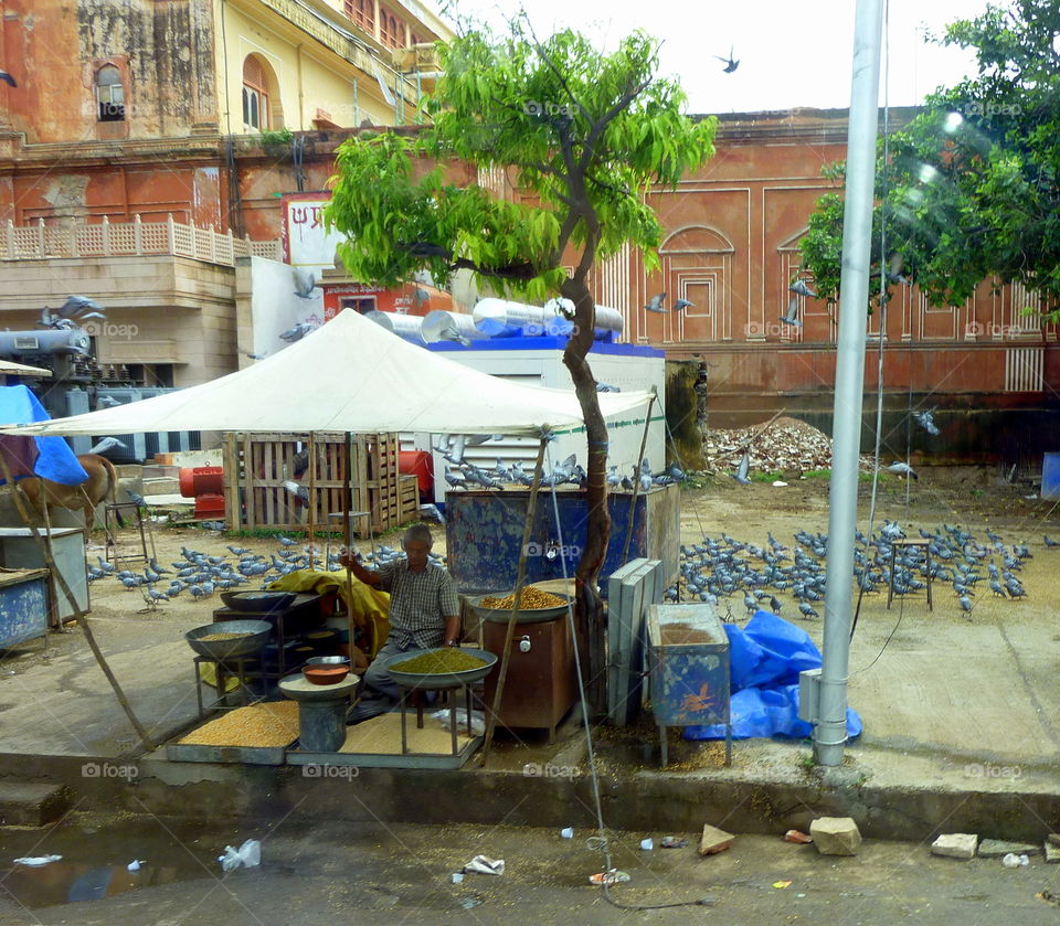 indian market along the street