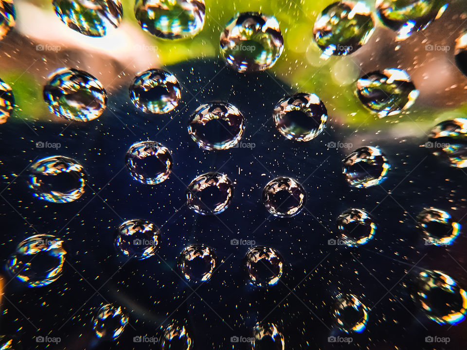 water drops on a glass