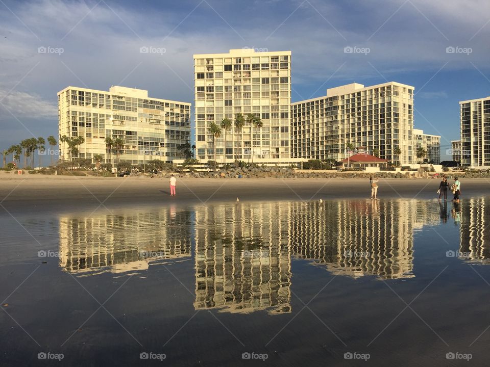 Coronado Beach, San Diego Reflections at Dusk