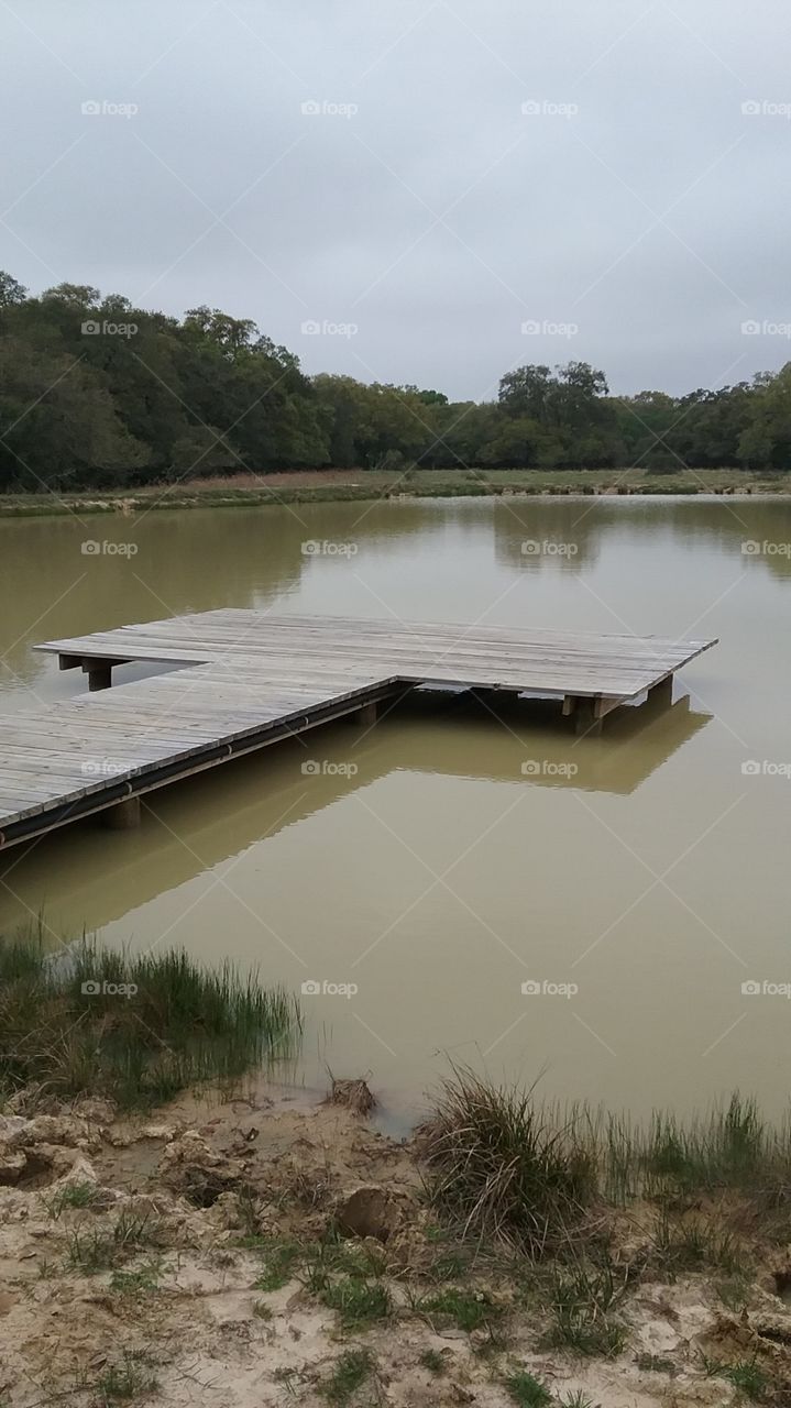 pier on pond