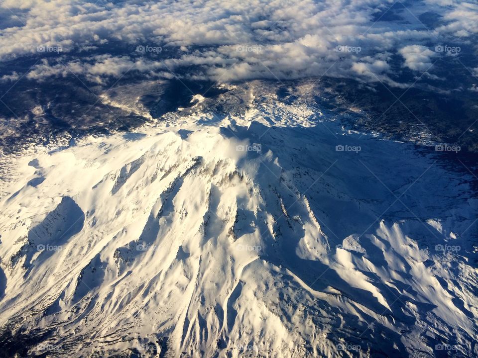 Mount Rainier from above 