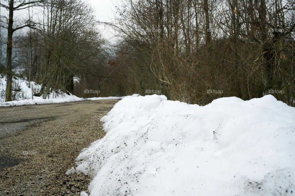 roadside snow