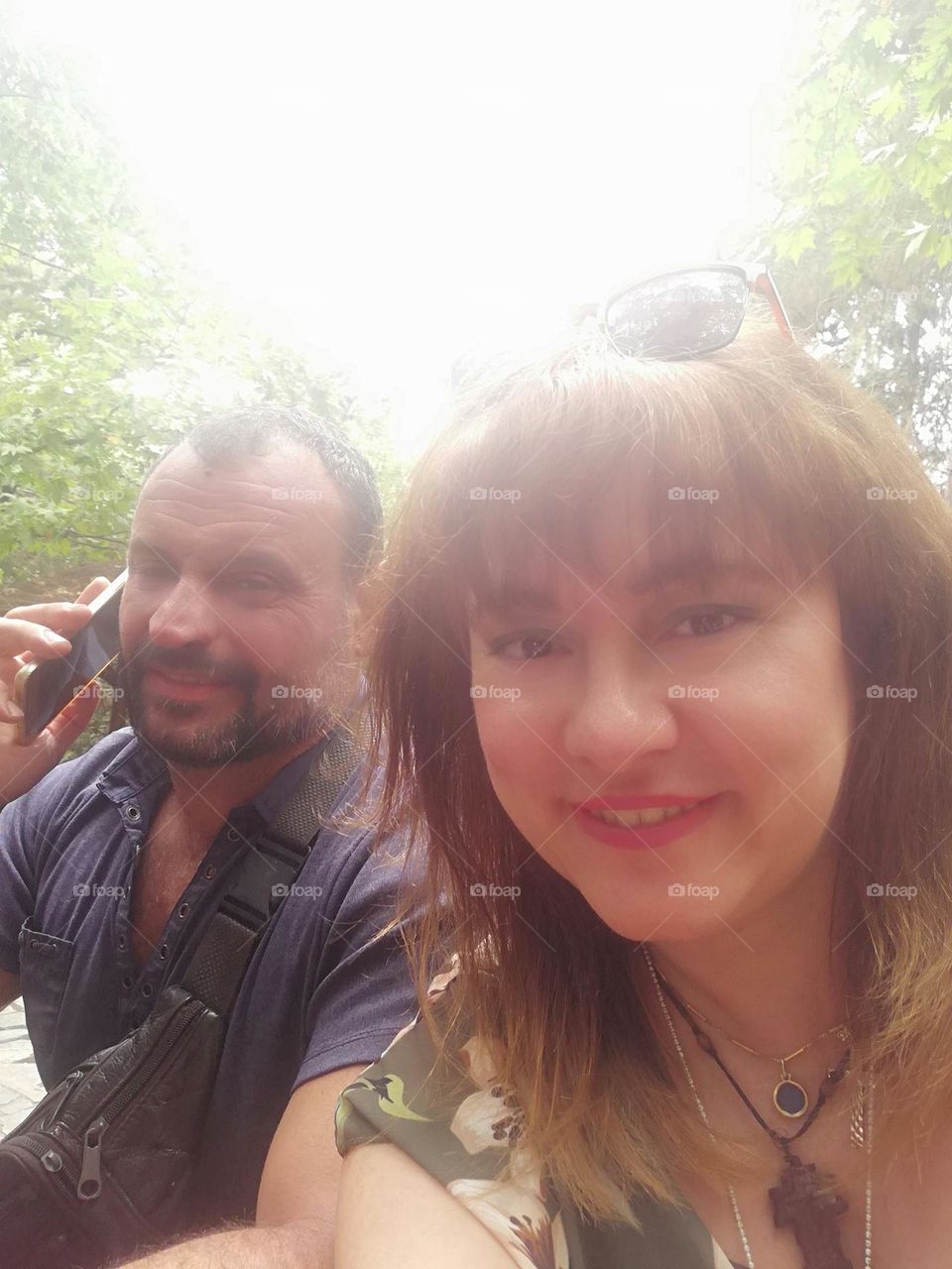 My man talking at the mobile