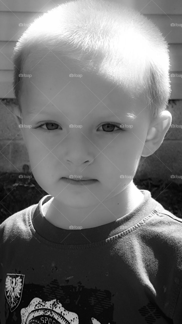 Portrait of cute little boy