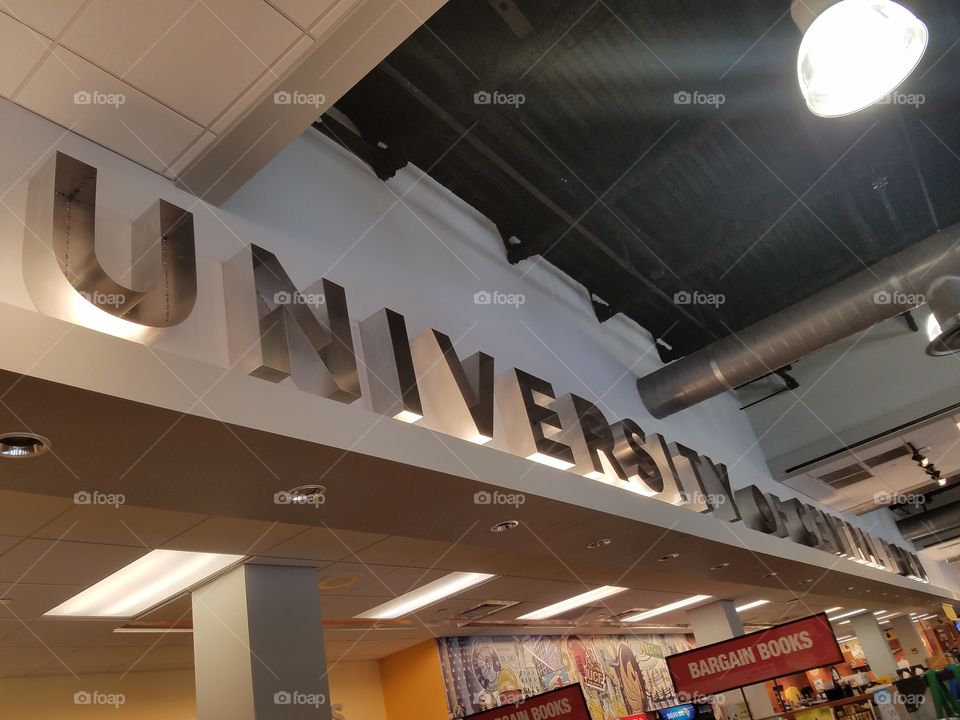 university  sign