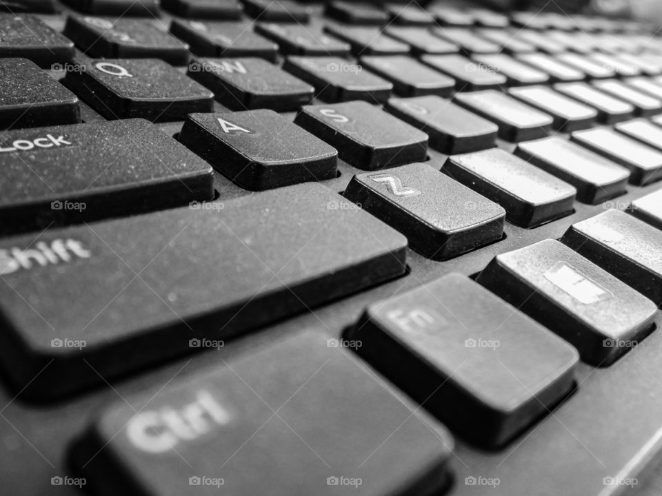 Desktop Computer Keyboard in Black and white colour