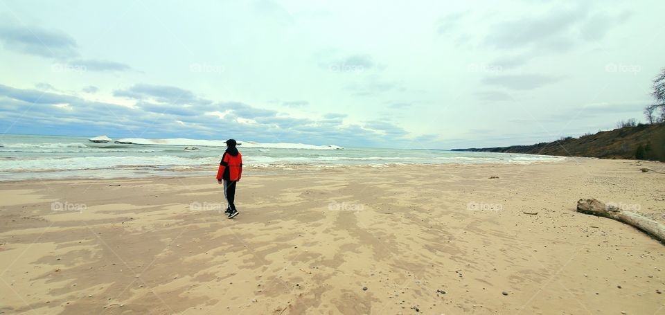 beach in winter