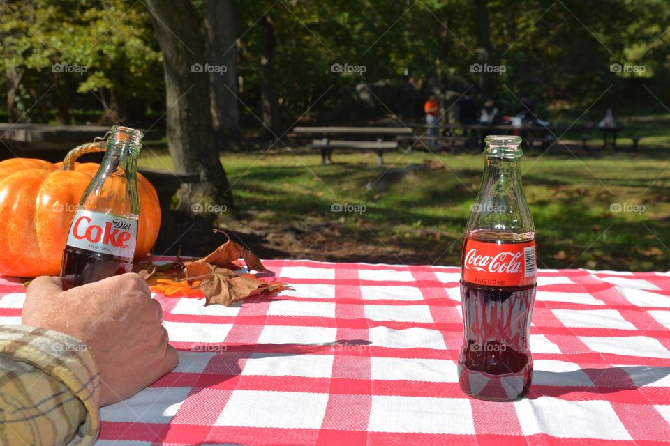 Autumn picnic with Coke