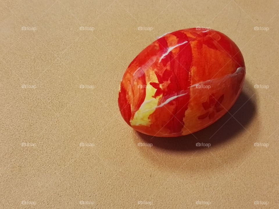 red orange easter egg