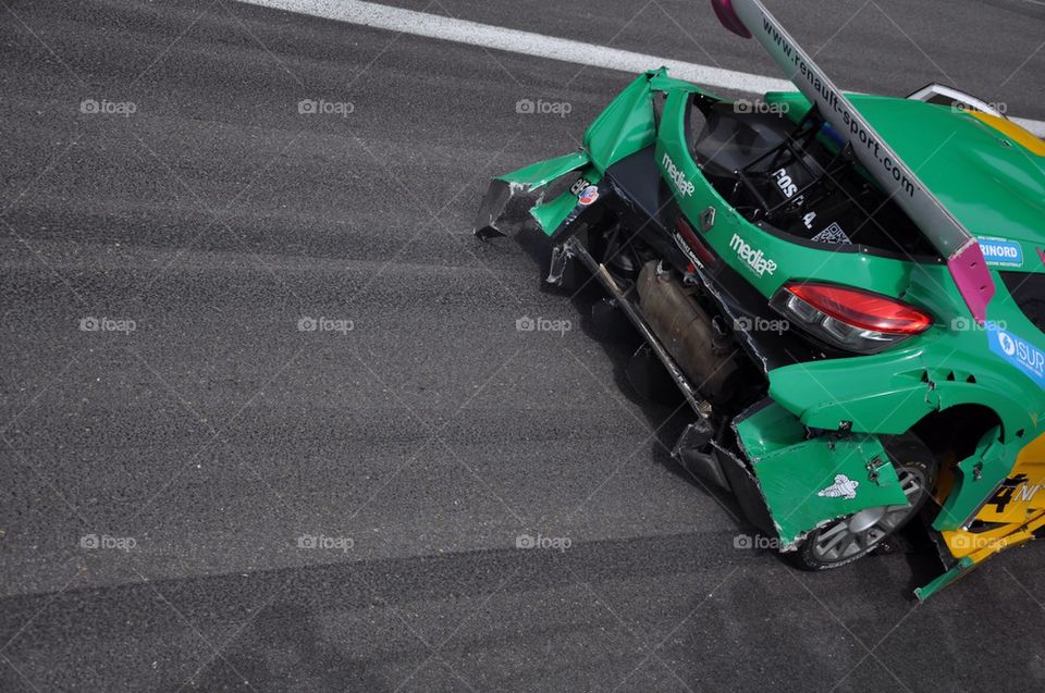 Always crashing in the same car.