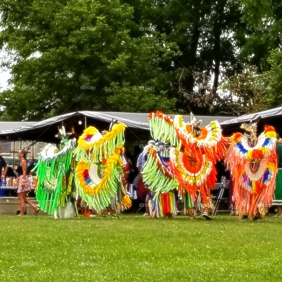 Men's powwow dancers