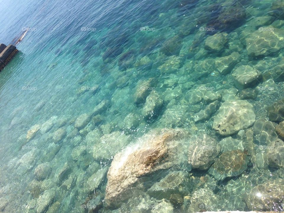 Clear deep water 