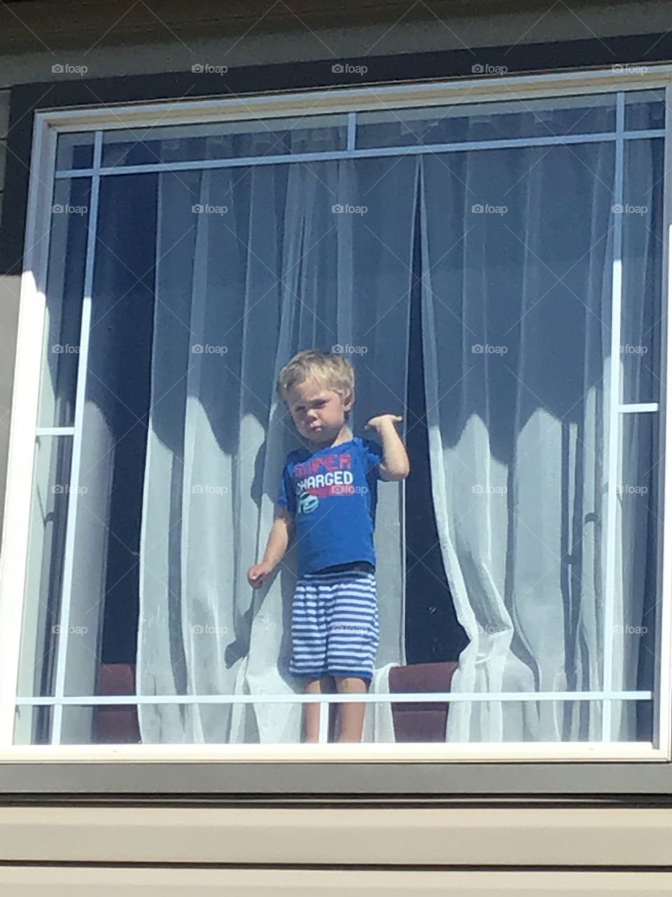Toddler in the window