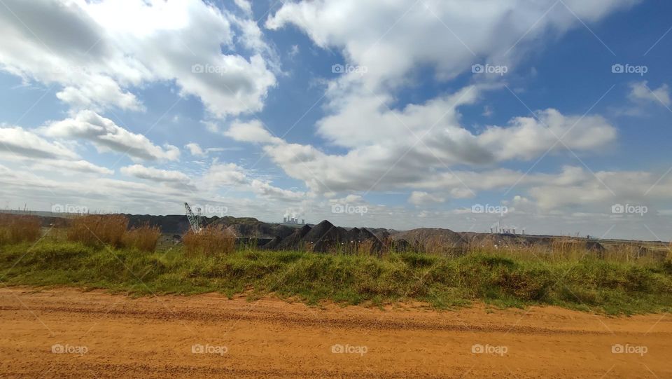 Opencast mining from the road