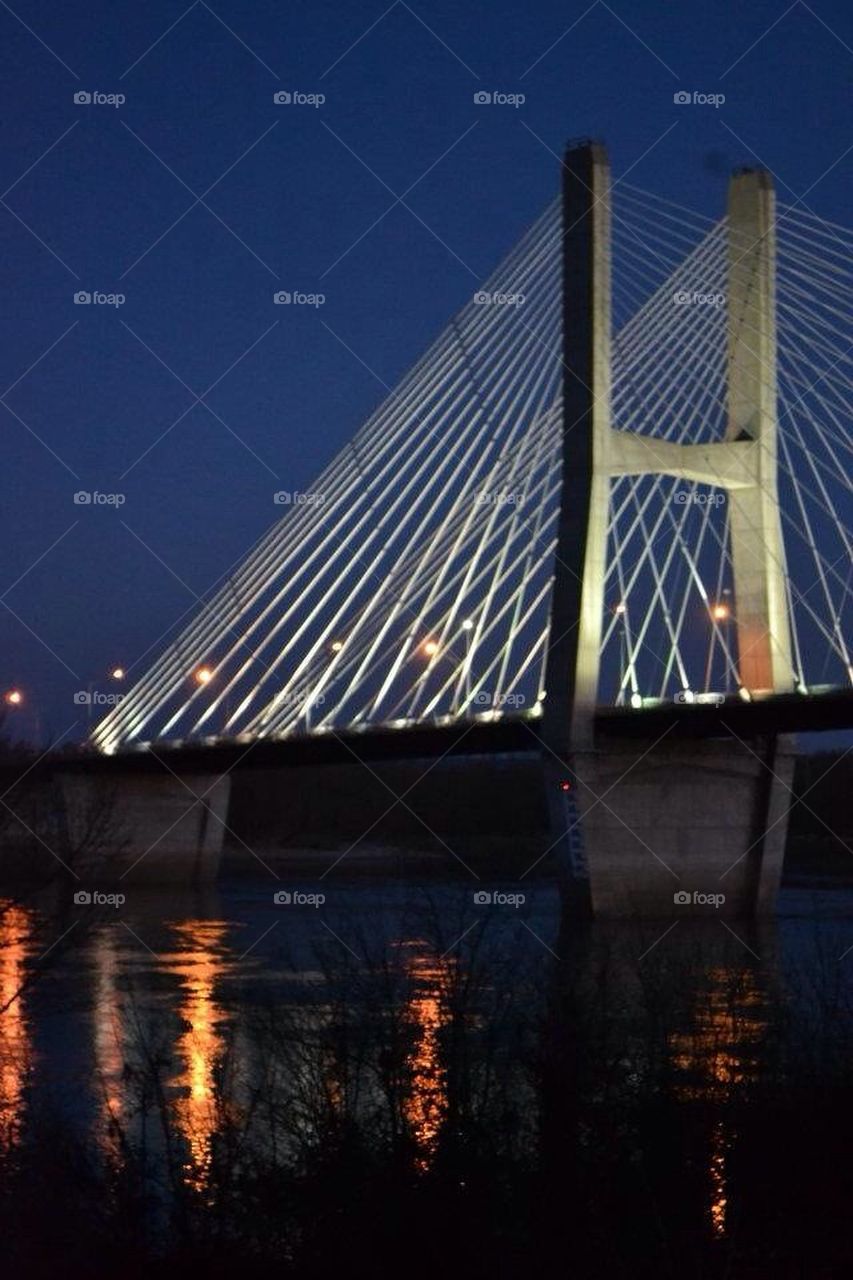 Bridge night reflections