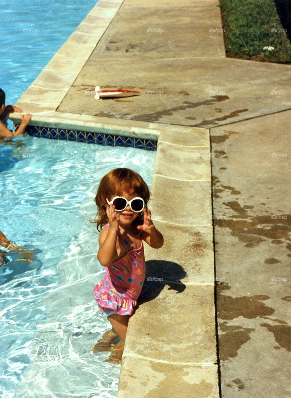 Daughter at the pool