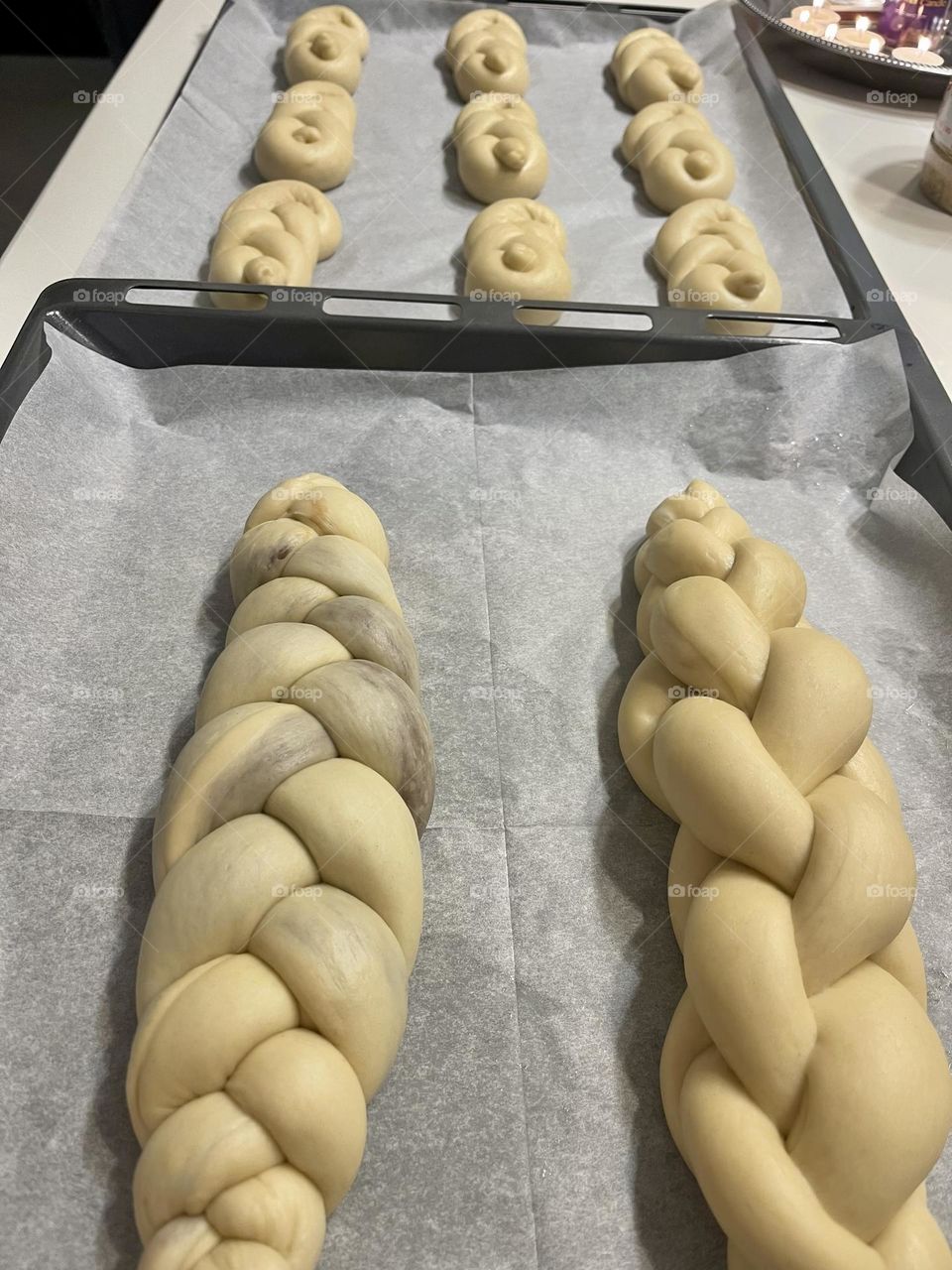 Challah dough before bake 