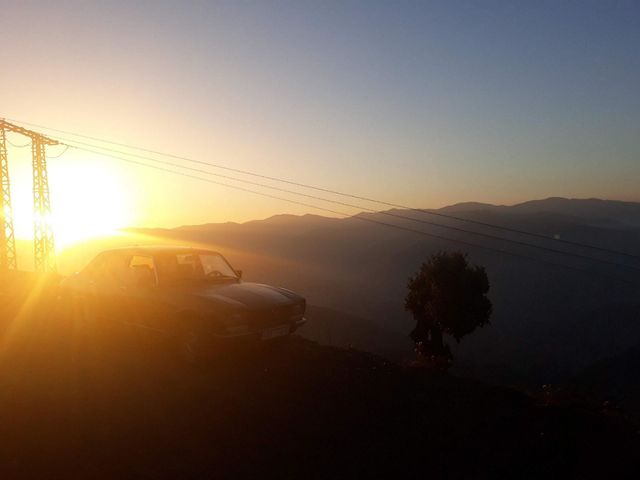 sunset view in the mountains