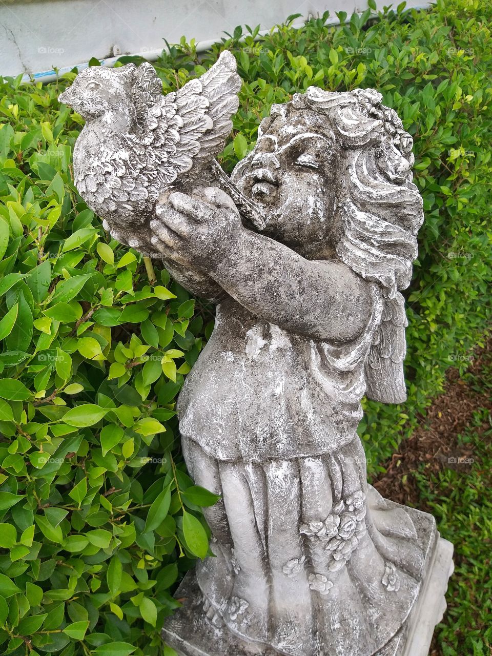 garden statue.