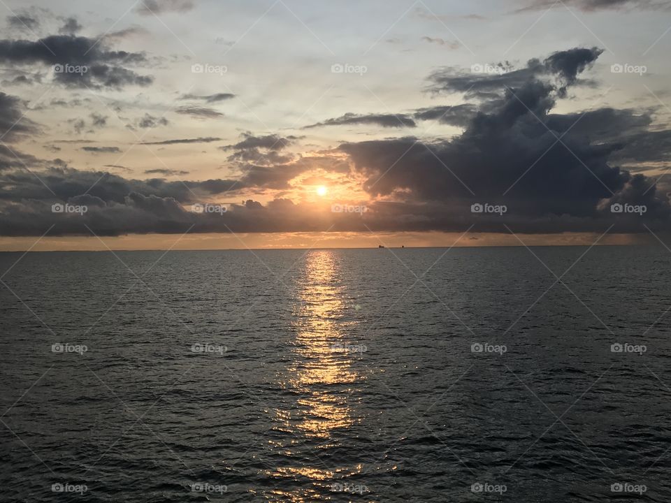 Ferry view of sunset 