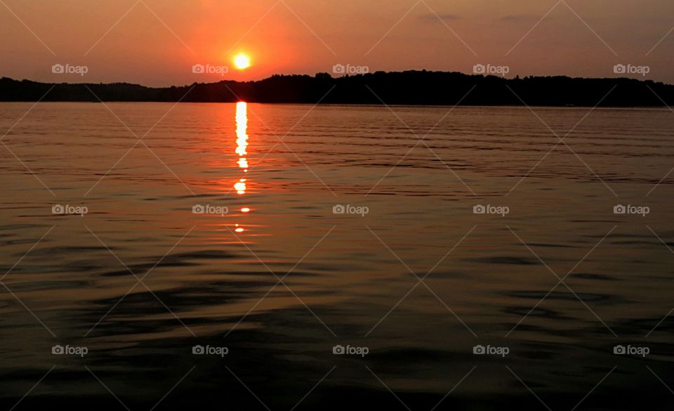 Quiet Evening Sunset on kayak