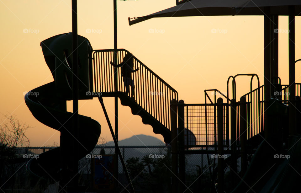 A child playing in a playground