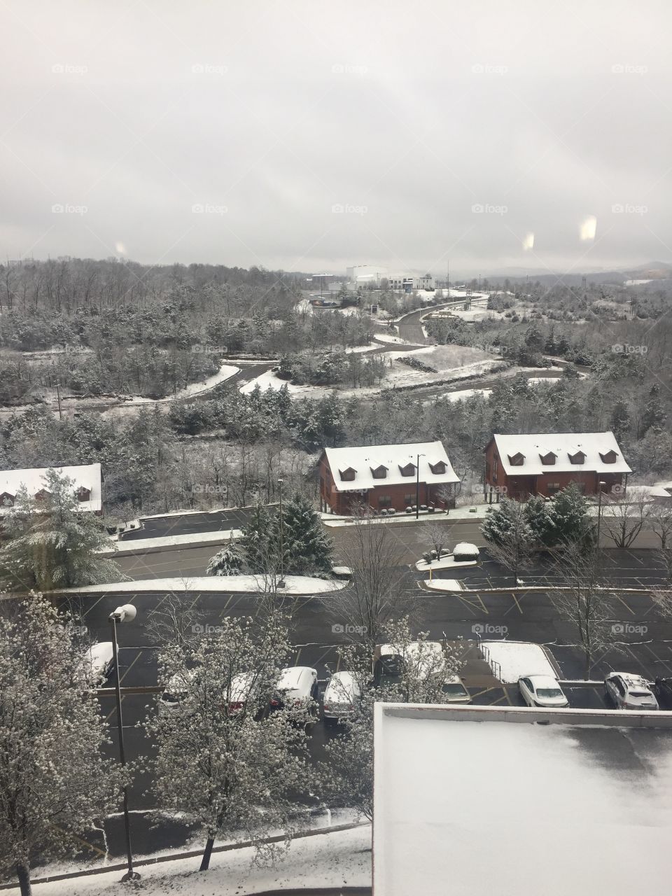 Snowy day in Branson Missouri 