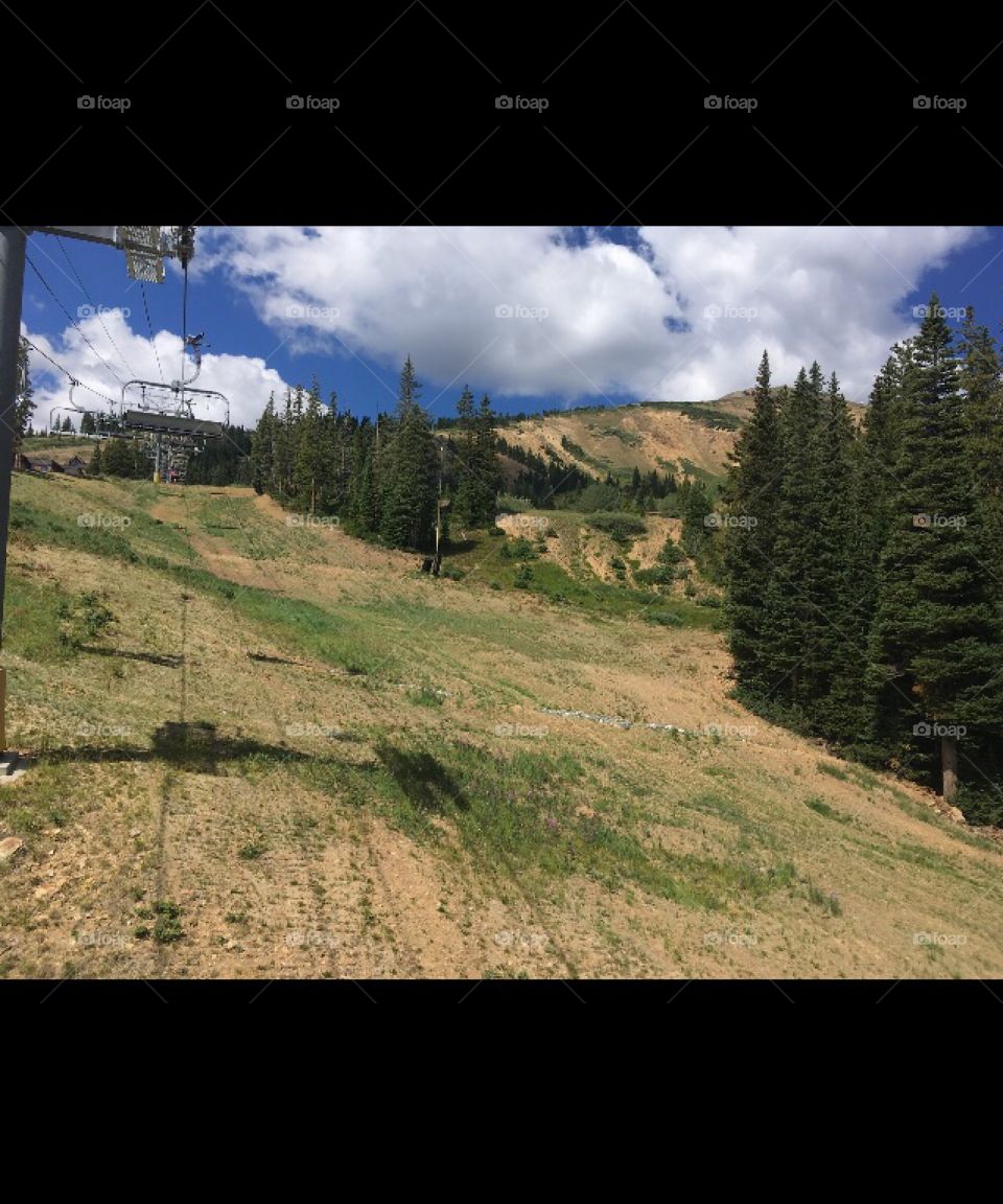 Ski lift in the summer in Breckenridge , Colorado .