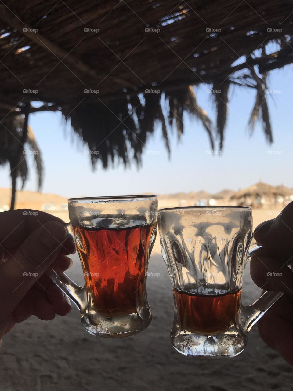 Cheers in the desert.