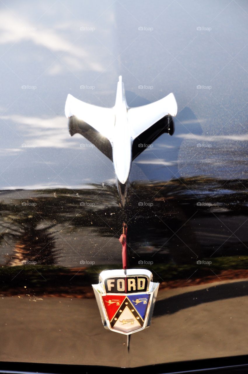 Classic Ford car hood ornament 