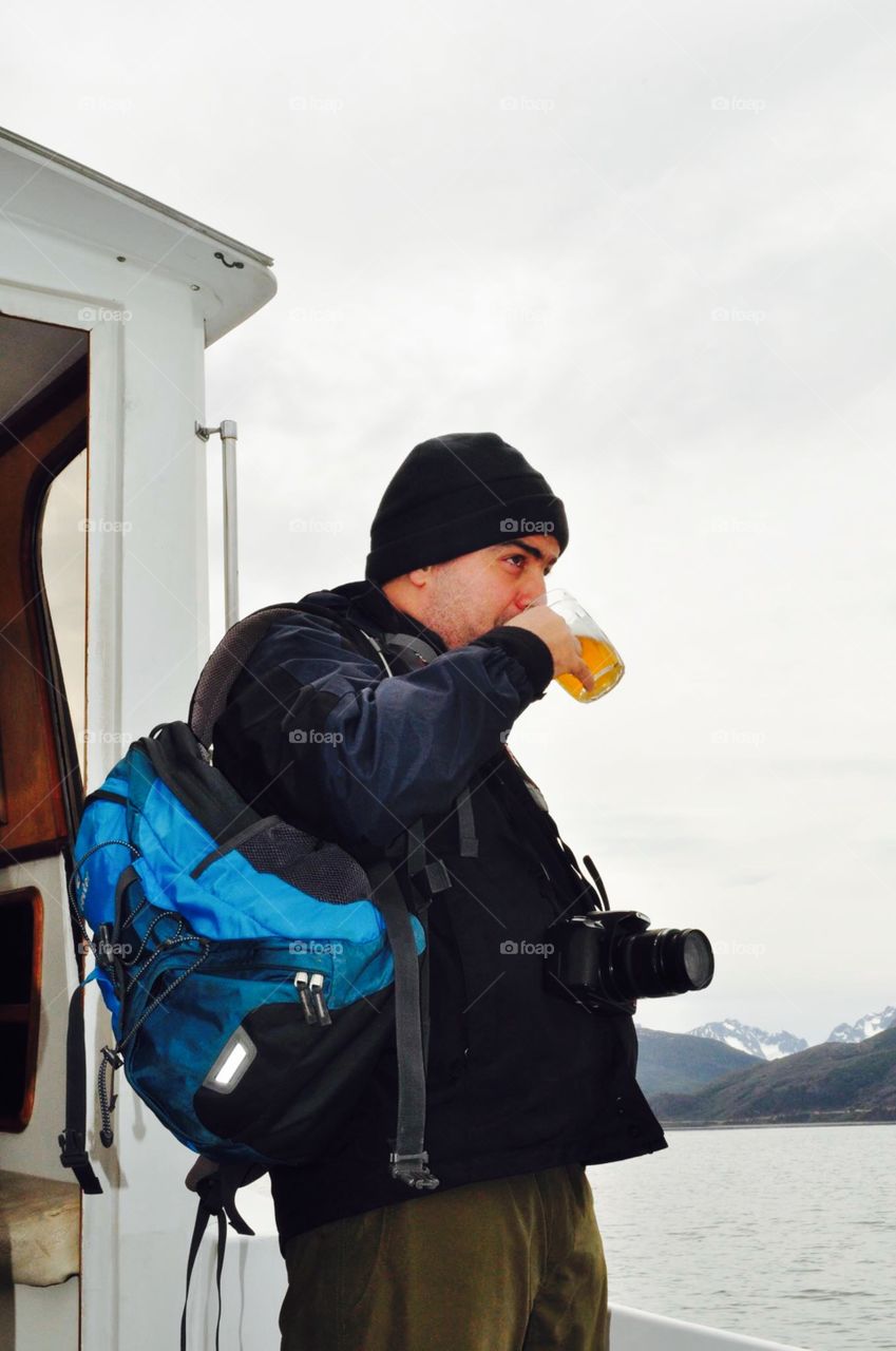 Beer at boat - Ushuaia - Argentina