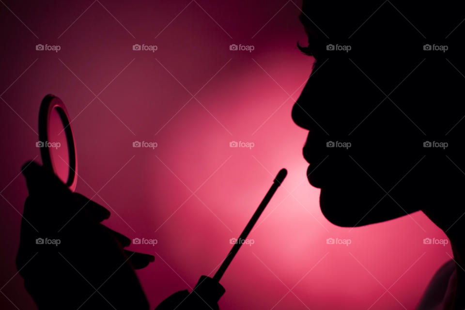 A girl doing make-up