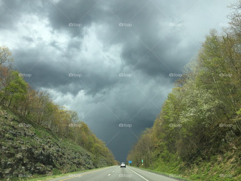 Stormy drive
