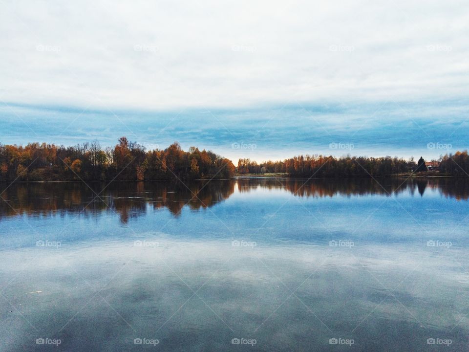 No Person, Water, Lake, Reflection, Dawn