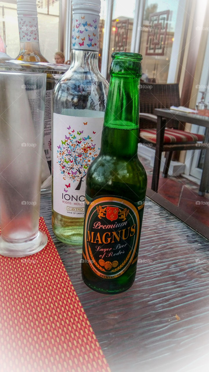 Magnus traditional Greece light beer.