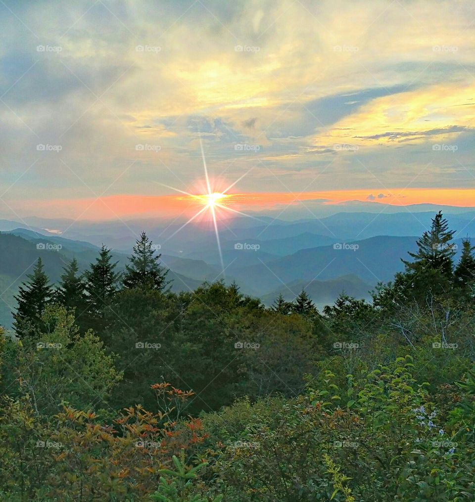 Blue Ridge Mountains Sunset