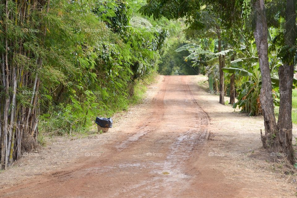 Dirt road in country thailand