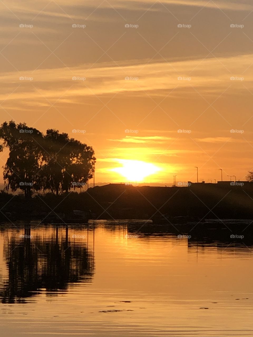 Late afternoon reflected in the river