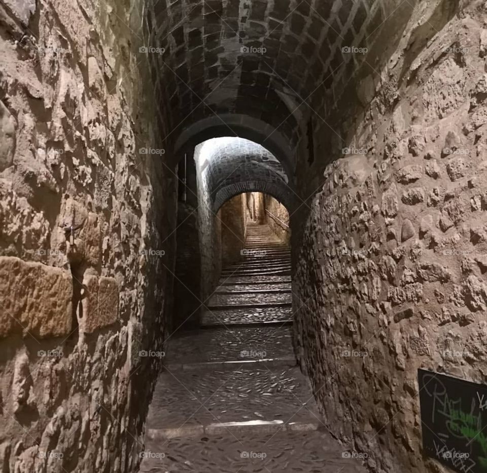 No Person, Architecture, Gothic, Narrow, Tunnel