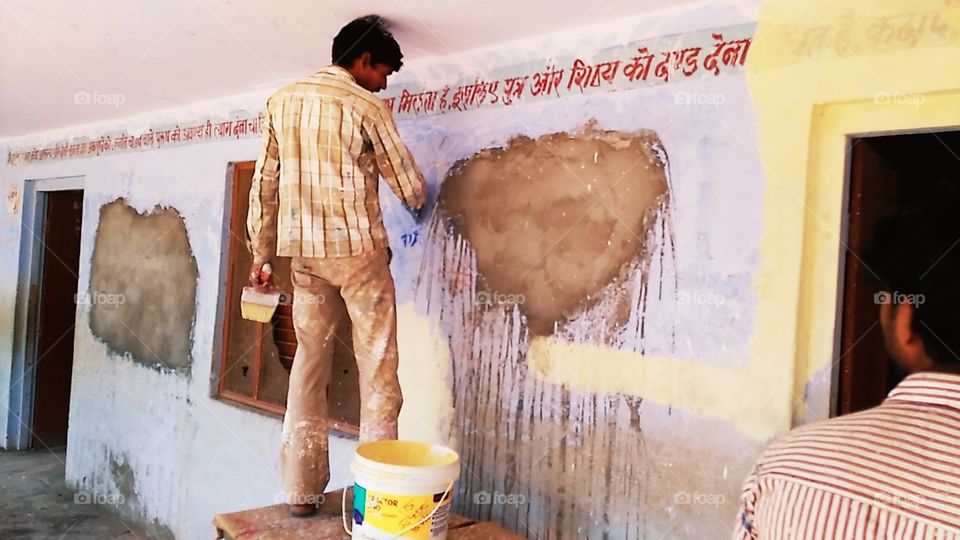 Self-employed business owners at work