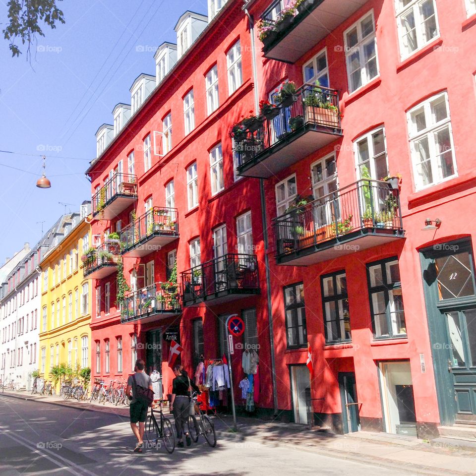 colourful copenhagen street