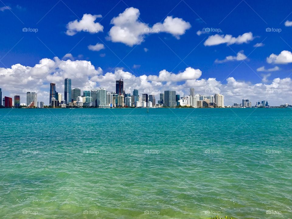 Biscane Bay and downtown Miami from the water