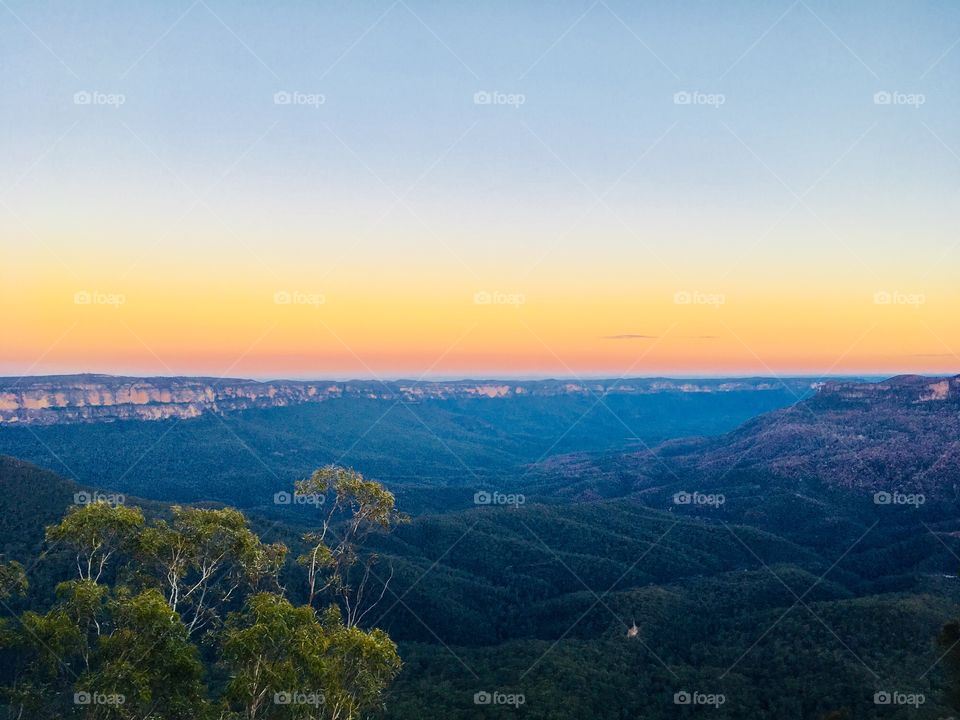 Sunset in the mountains 