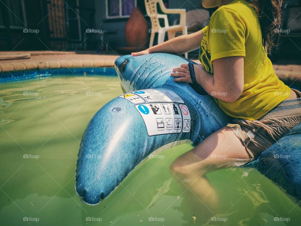 Inflatable Pool Float, Shark